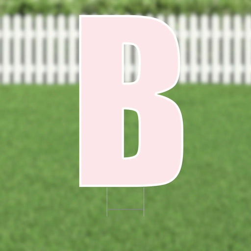 Yard Card Pink Letter 21.5" | 1ct - Zurchers