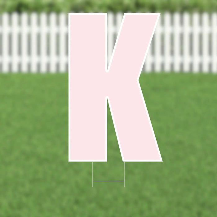 Yard Card Pink Letter 21.5" | 1ct - Zurchers