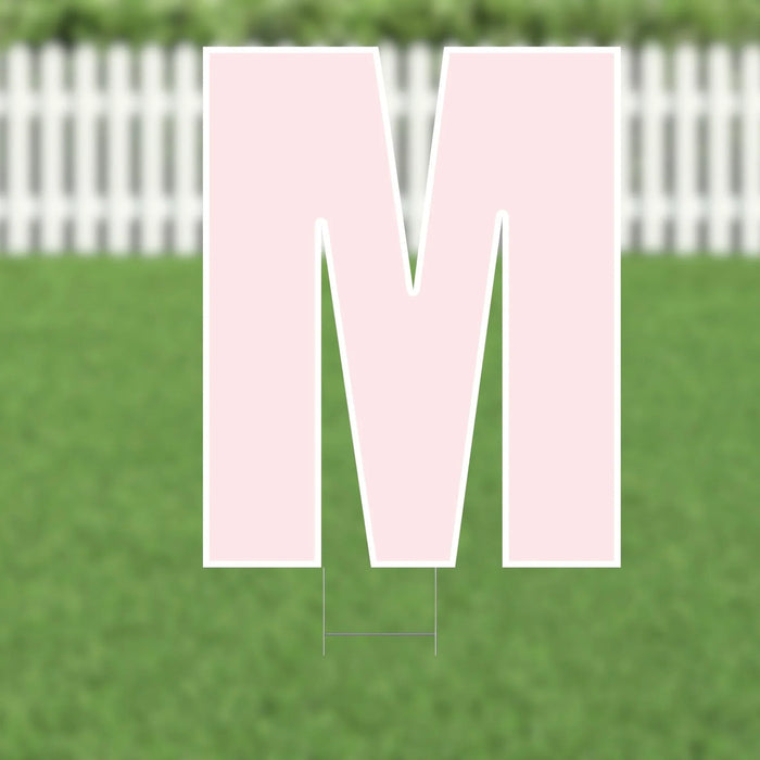 Yard Card Pink Letter 21.5" | 1ct - Zurchers