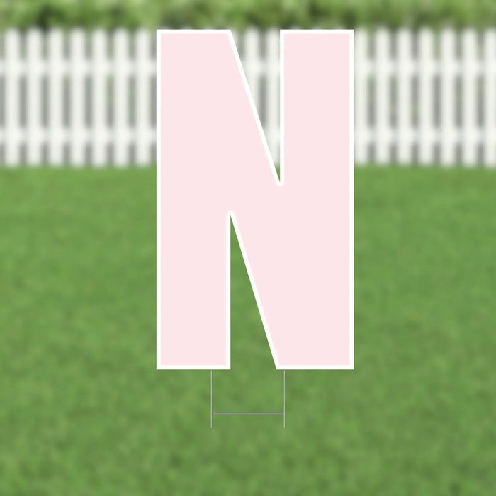 Yard Card Pink Letter 21.5" | 1ct - Zurchers