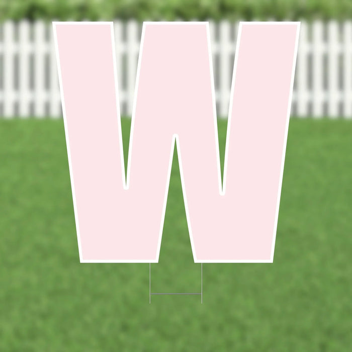 Yard Card Pink Letter 21.5" | 1ct - Zurchers