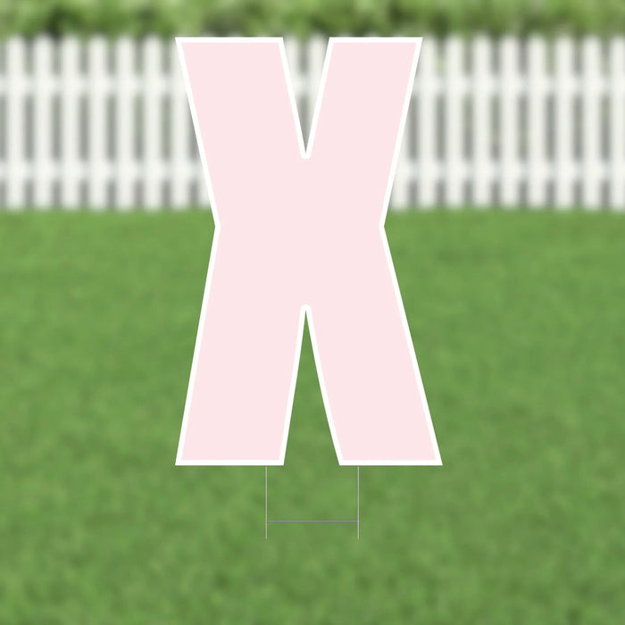 Yard Card Pink Letter 21.5" | 1ct - Zurchers
