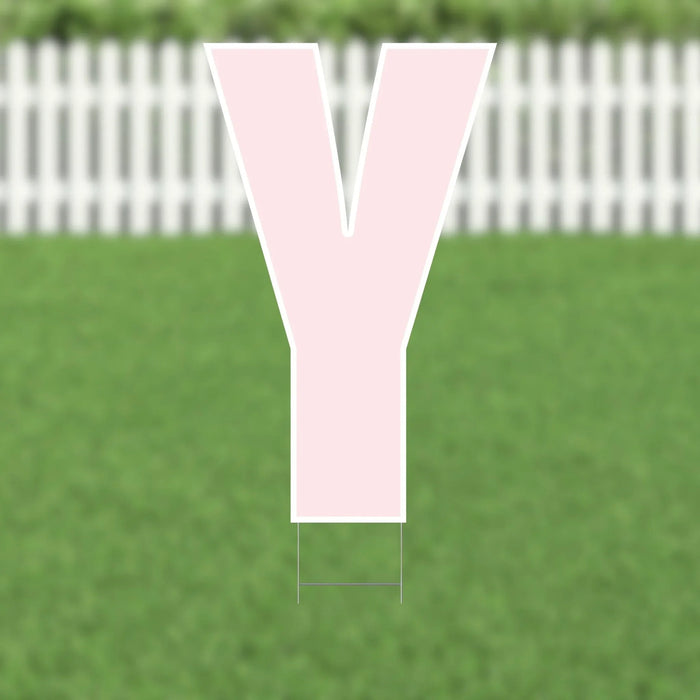 Yard Card Pink Letter 21.5" | 1ct - Zurchers