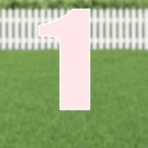 Yard Card Pink Number/Symbol 21.5" | 1ct - Zurchers