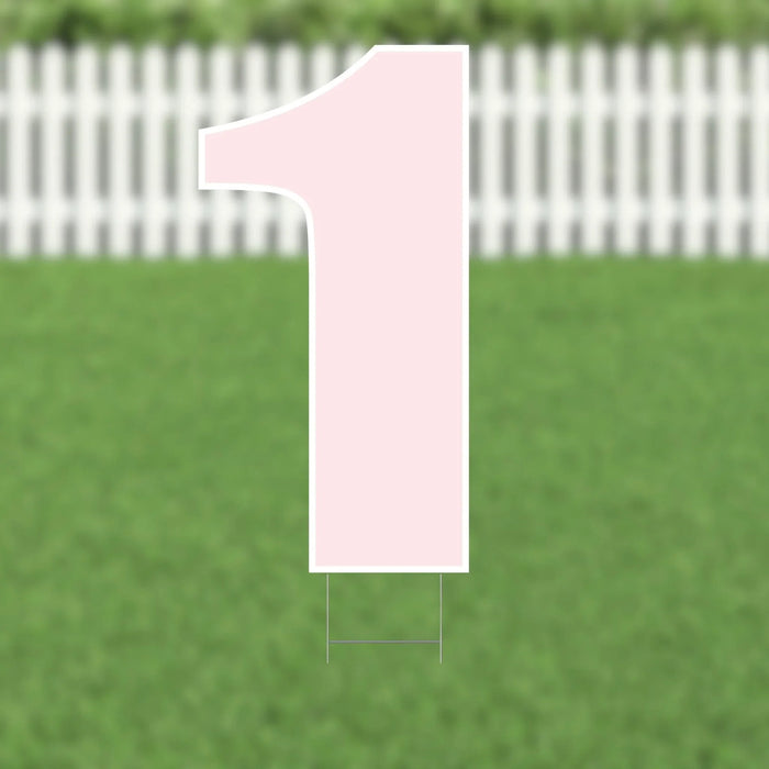 Yard Card Pink Number/Symbol 21.5" | 1ct - Zurchers