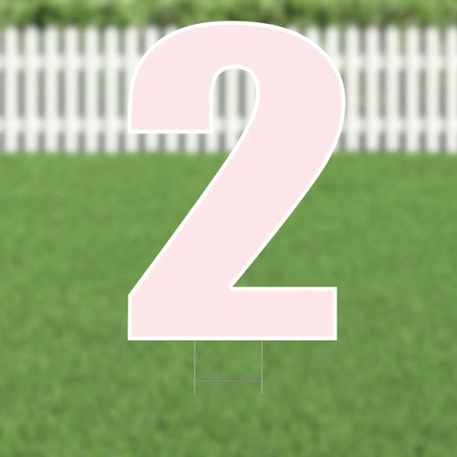 Yard Card Pink Number/Symbol 21.5" | 1ct - Zurchers