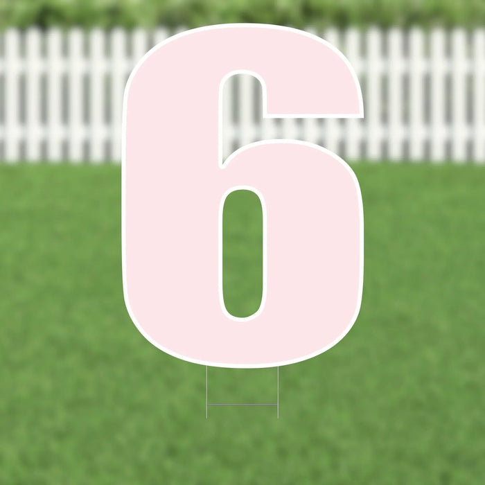 Yard Card Pink Number/Symbol 21.5" | 1ct - Zurchers