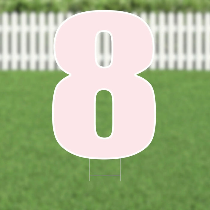 Yard Card Pink Number/Symbol 21.5" | 1ct - Zurchers