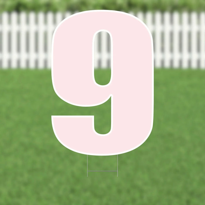 Yard Card Pink Number/Symbol 21.5" | 1ct - Zurchers