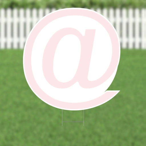 Yard Card Pink Number/Symbol 21.5" | 1ct - Zurchers