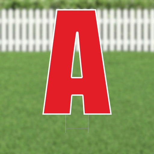 Yard Card Red Letter 21.5" | 1ct - Zurchers