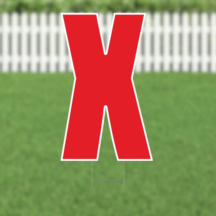 Yard Card Red Letter 21.5" | 1ct - Zurchers