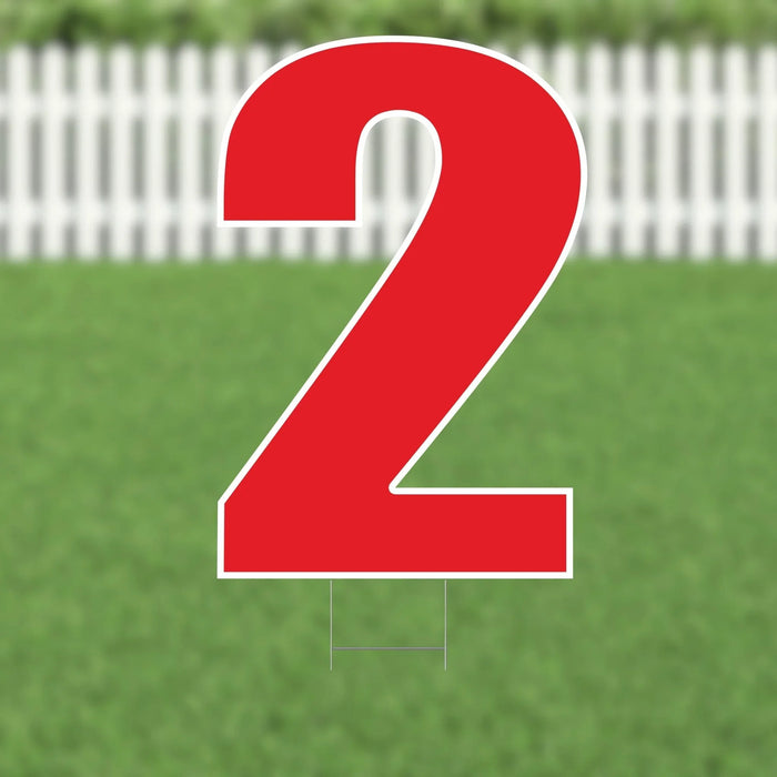 Yard Card Red Number/Symbol 21.5" | 1ct - Zurchers