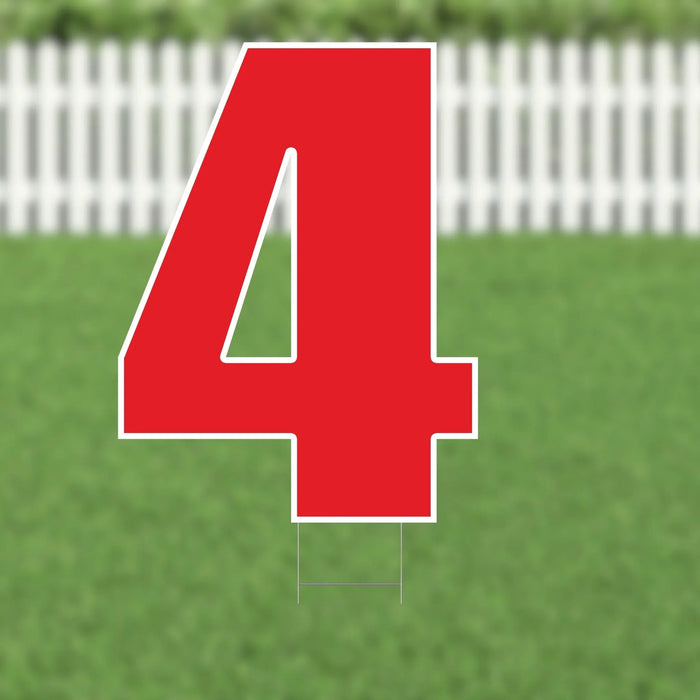 Yard Card Red Number/Symbol 21.5" | 1ct - Zurchers