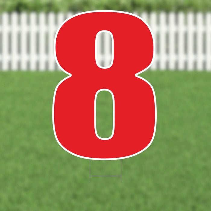 Yard Card Red Number/Symbol 21.5" | 1ct - Zurchers