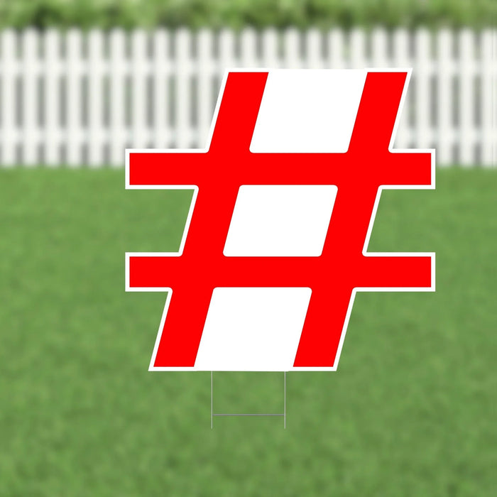 Yard Card Red Number/Symbol 21.5" | 1ct - Zurchers