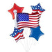 Patriotic Mylar Balloon Bouquet | 5 pcs - Zurchers
