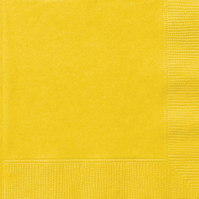 Yellow Beverage Napkins | 100ct - Zurchers