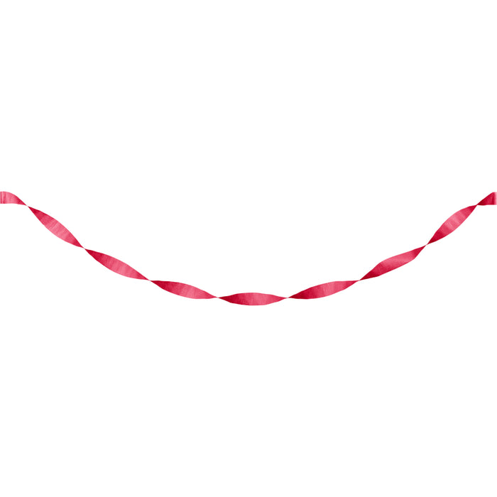 Classic Red Crepe Paper Streamer 81ft  | 1ct