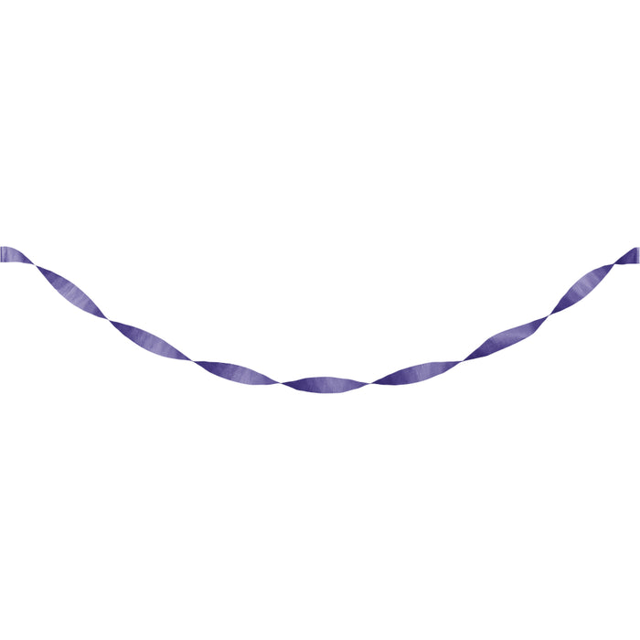 Purple Crepe Paper Streamer 81ft  | 1ct