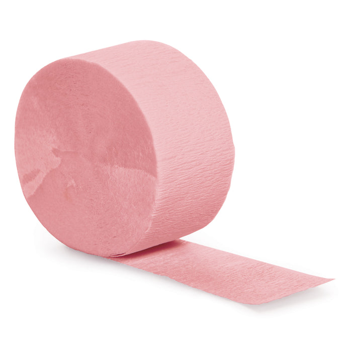 Classic Pink Crepe Paper Streamer 81ft  | 1ct