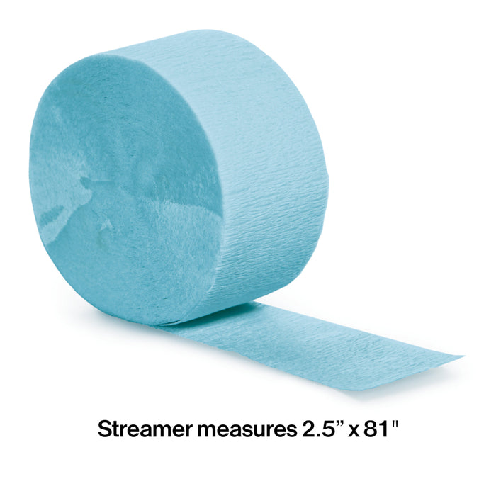 Pastel Blue Crepe Paper Streamer 81ft  | 1ct