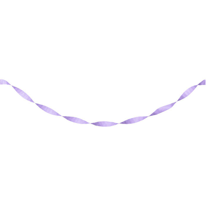 Luscious Lavender Crepe Paper Streamer 81ft  | 1ct