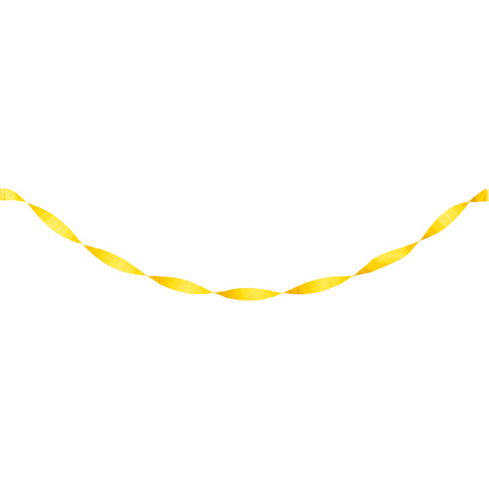School Bus Yellow Crepe Paper Streamer 81ft  | 1ct