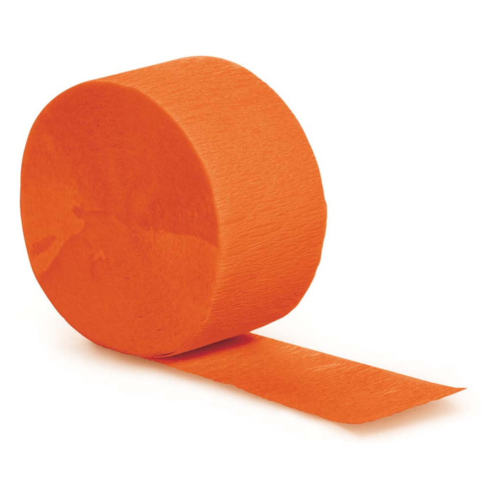 Sunkissed Orange Crepe Paper Streamer 81ft  | 1ct