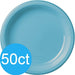 Caribbean Blue 10.25" Plastic Plates | 50ct