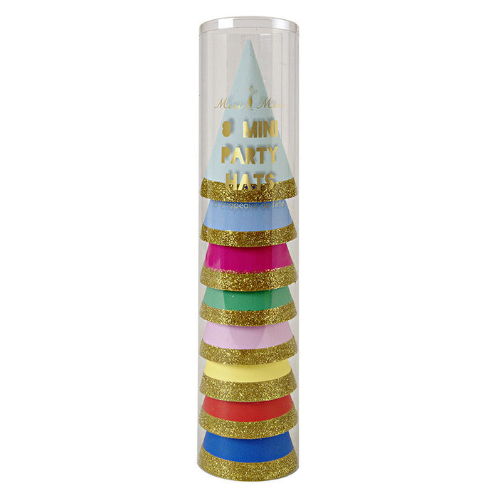 Assorted Colors Mini Party Hat 8ct