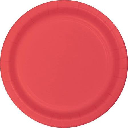 Coral Paper Plate, 10'' | 24 ct