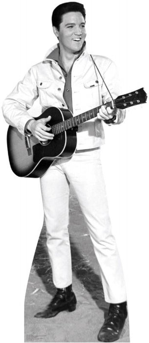 Elvis Presley B&W White Jacket Lifesize Standup