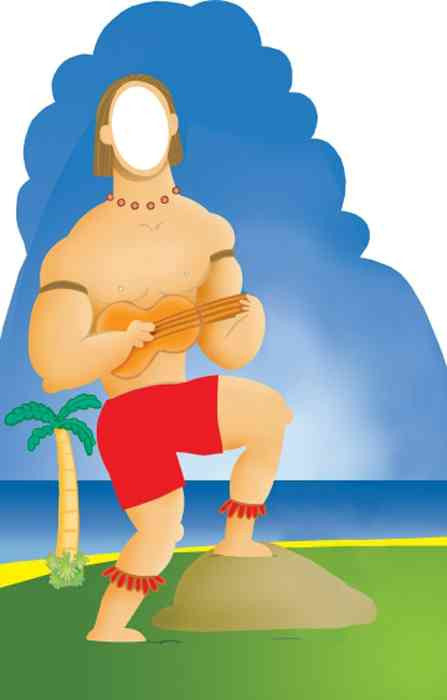 Hawaiian Guy Lifesize Stand-In