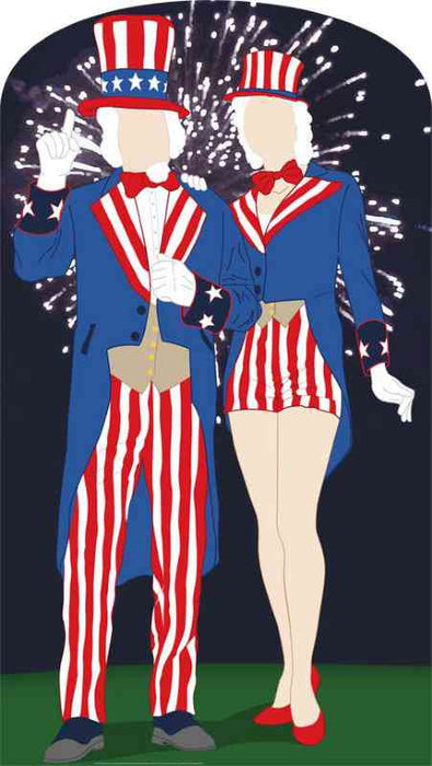 Aunt and Uncle Sam Lifesize Stand-In