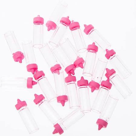 Pink Mini Baby Bottle Favors | 24 ct