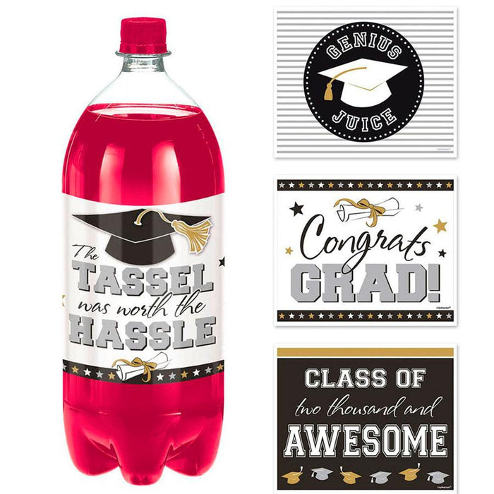 Graduation Bottle Labels 2 liter | 4ct