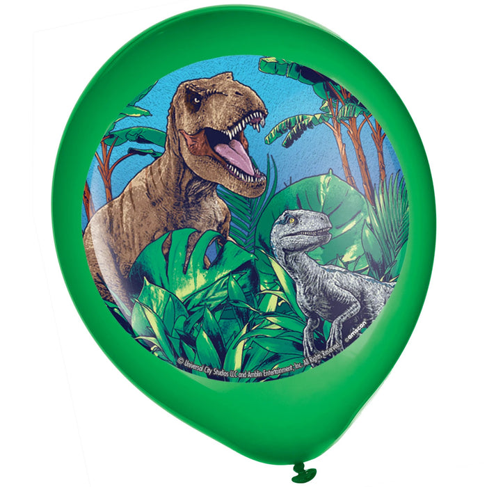 Jurassic World Into The Wild Latex Balloons 12" | 5ct