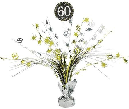 Sparkling Celebration 60th Birthday Foil Spray Centerpiece | 1 ct