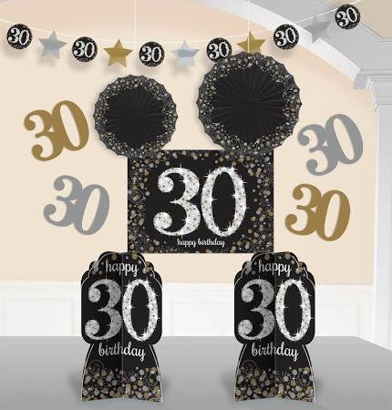 Sparkling Celebration 30th Birthday Room Decorating Kit | 1 ct