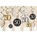 Sparkling Celebration 50th Birthday Swirl Decorations | 12 ct