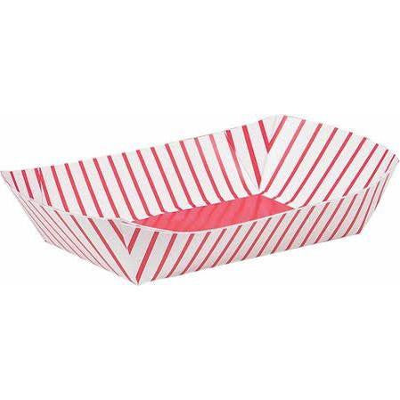 Striped Paper Snack Trays | 4ct