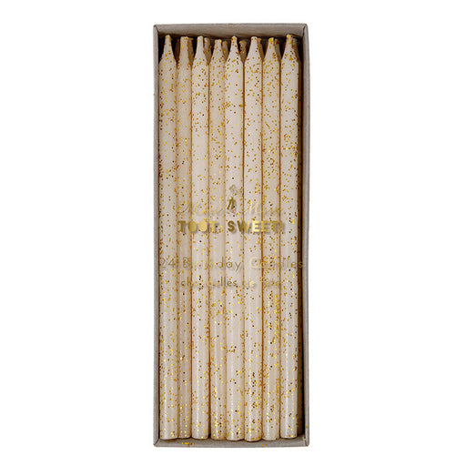 Gold Glitter Candles | 24 ct