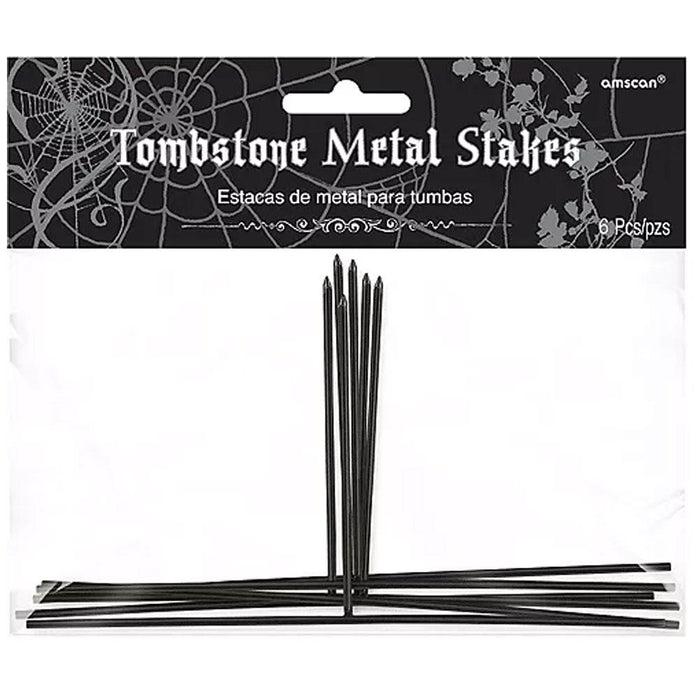 Halloween Tombstone Metal Stakes 6ct