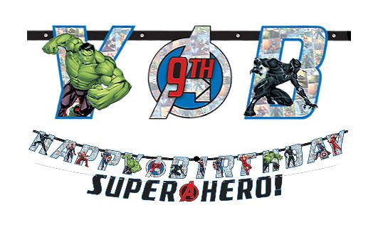 Avengers Unite Jumbo Letter Birthday Banner Kit | 1 kit