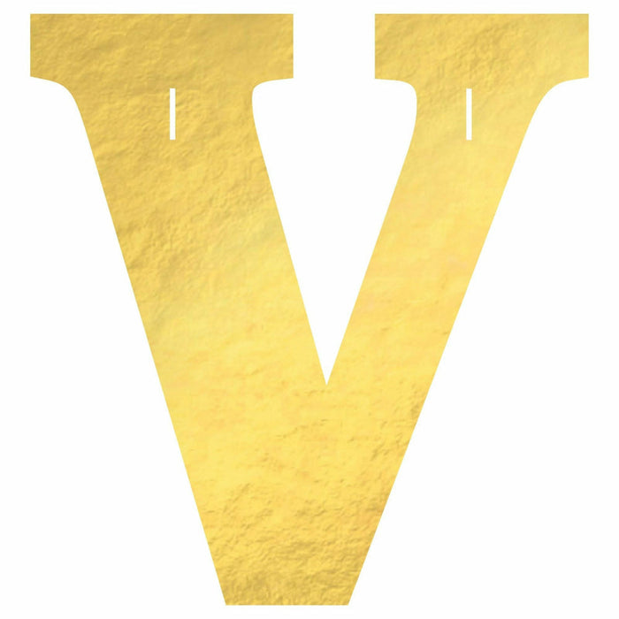 Create Your Own Banner "V" Gold Foil | 1ct