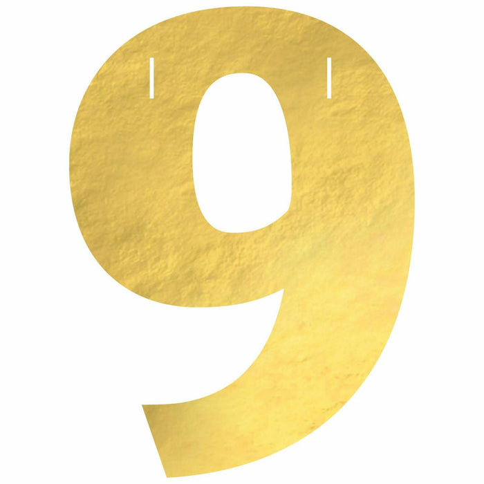 Create Your Own Banner "9" Gold Foil | 1ct