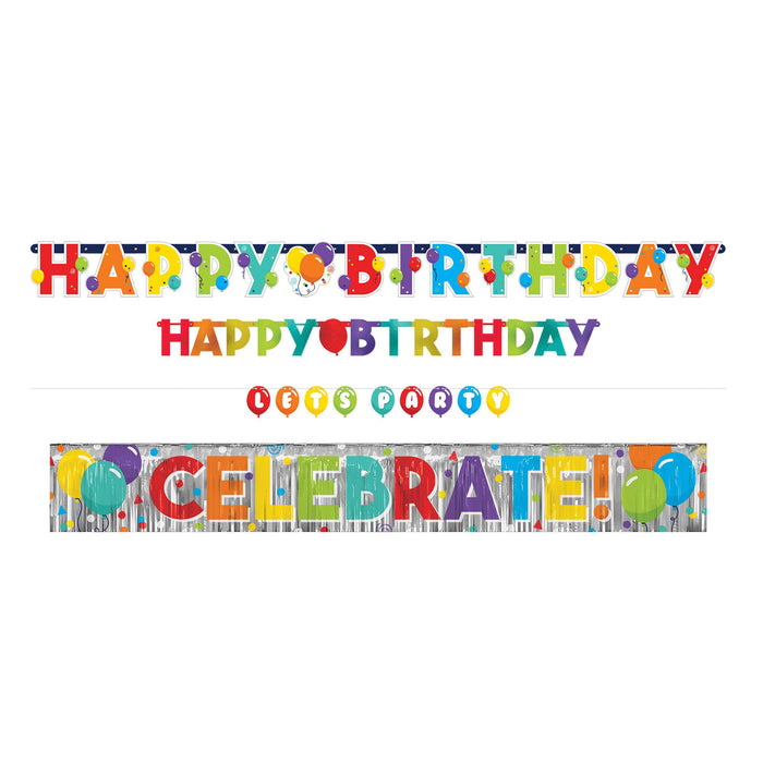 Birthday Celebration 4-in-1 Value Pack Banners