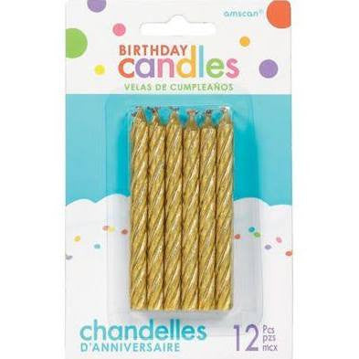 Gold Spiral Candles | 24 ct