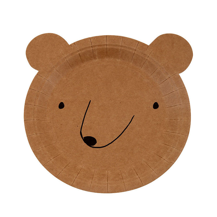 Let's Explore Bear Paper Dessert Plates, 8'' | 12 ct